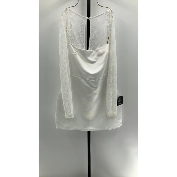 Lulu's White Long Sleeve Lace Dress - Picture 2 of 4